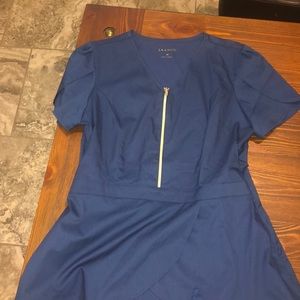 Jaanuu Navy Tulip scrub Top